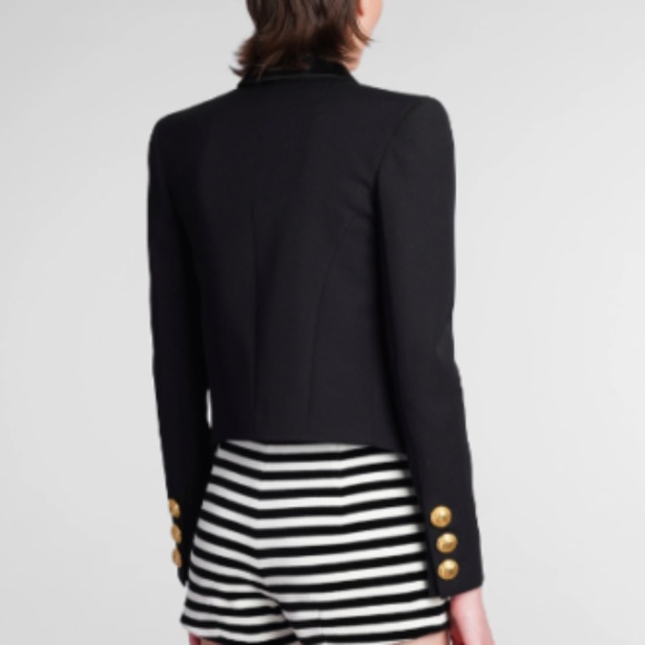 Balmain Open Front Cropped Dinner Jacket FW 2022 - Picture 2 of 8